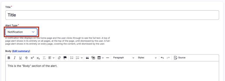 Create alert back-end.