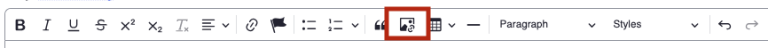 Image Editor selected on WYSIWYG toolbar.